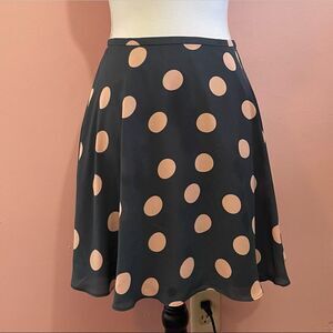 Loft A-Line Flouncy Polka Dot Mini Skirt